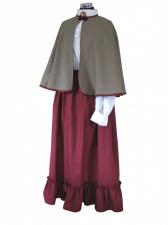 Ladies Victorian Carol Singer School Mistress Costume Size 16 - 18